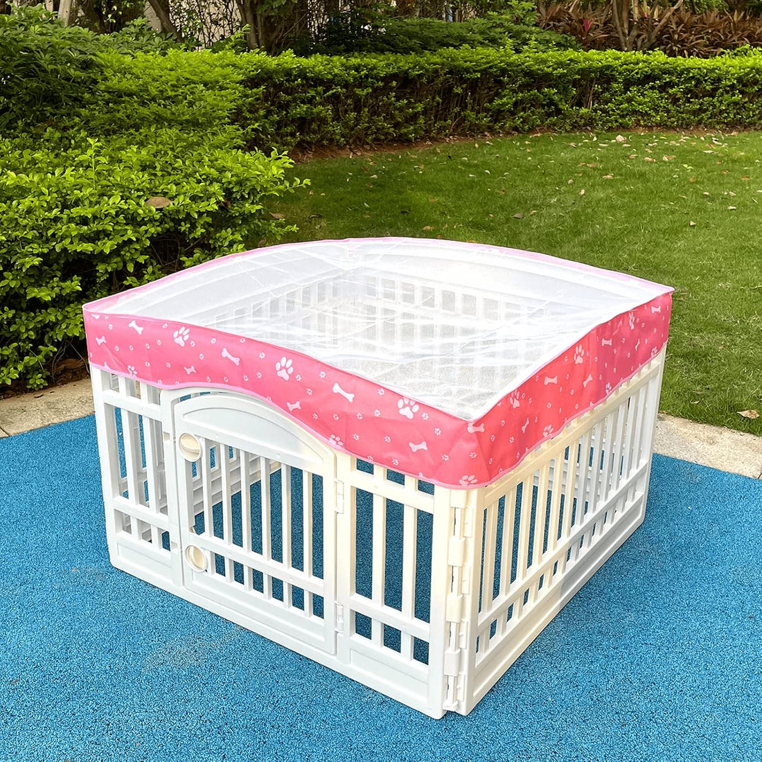 Dog Playpen Mesh Top Cover for 36" Inch Pet Playpen with 4 Panels