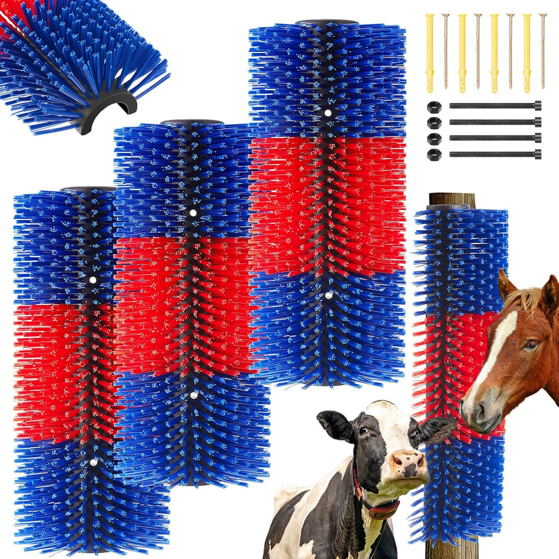 3 Pack Livestock Scratching Brush