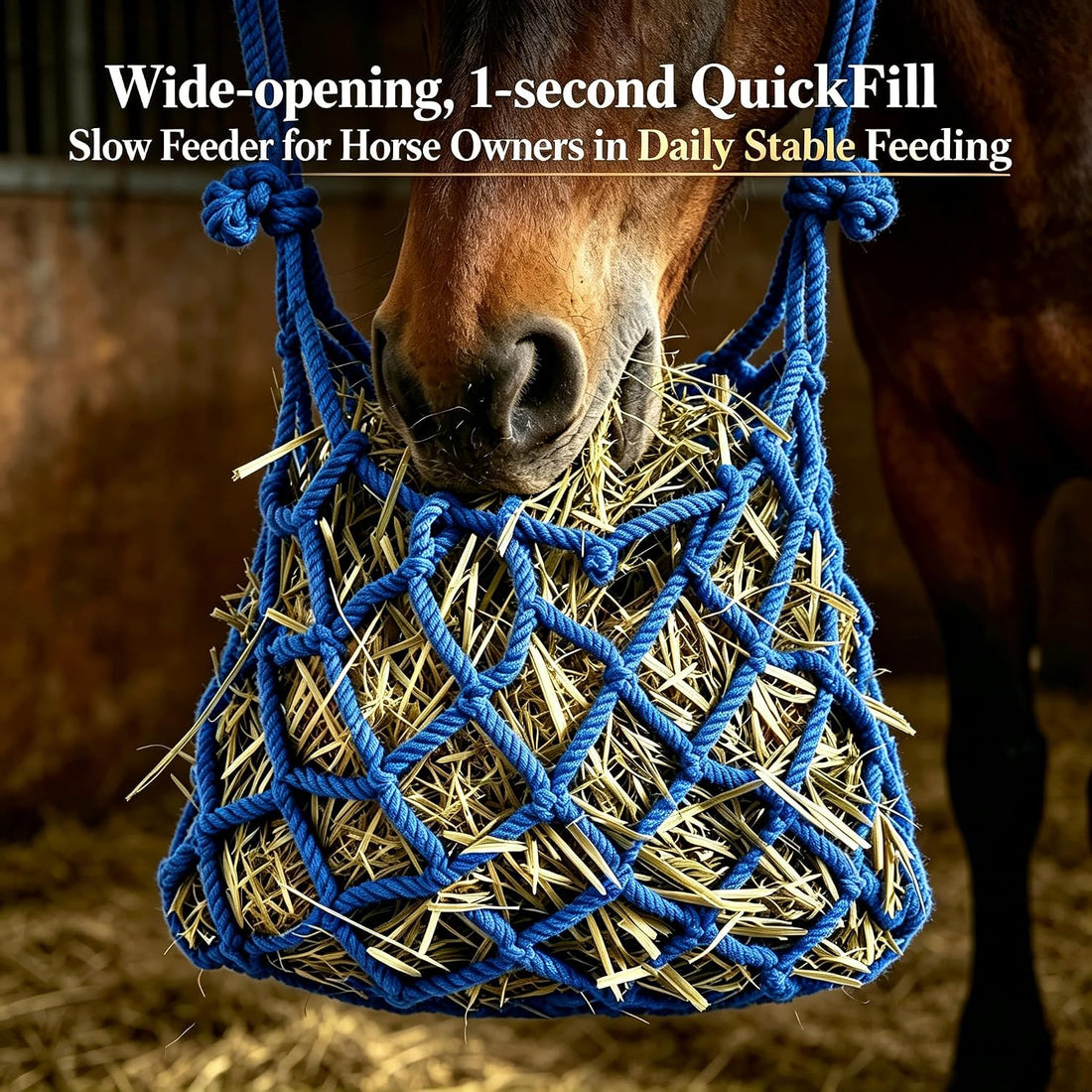 Horse Feeder Ball Toy for Stable: 1Sec Quick-Fill Hay