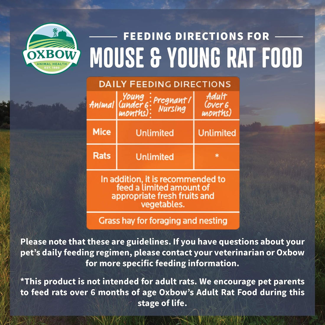 Oxbow Garden Select Mouse & Young Rat Food, Rat Food Pellets, Non-GMO