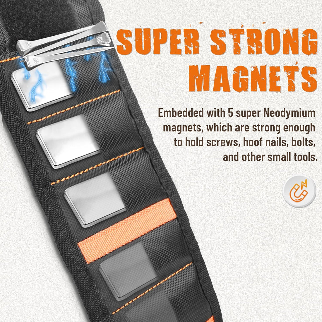 Antidious Magnetic Wrist Magnets for Holding Horseshoe Nails by