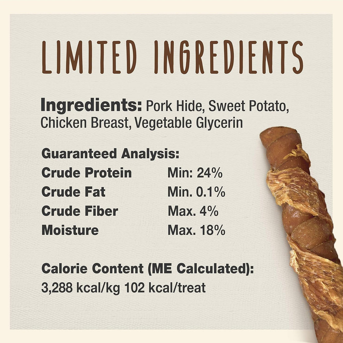 Cadet Gourmet Triple Chews Long-Lasting Pork Hide Sticks with Sweet