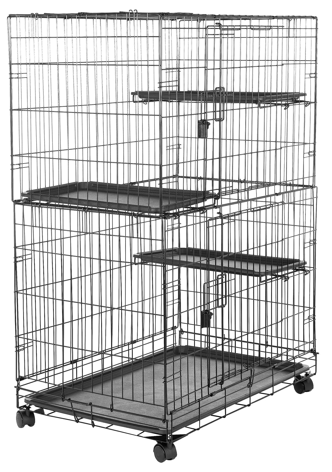 Large 3-Tier Cat Cage Playpen with Easy to Clean Removable Tray