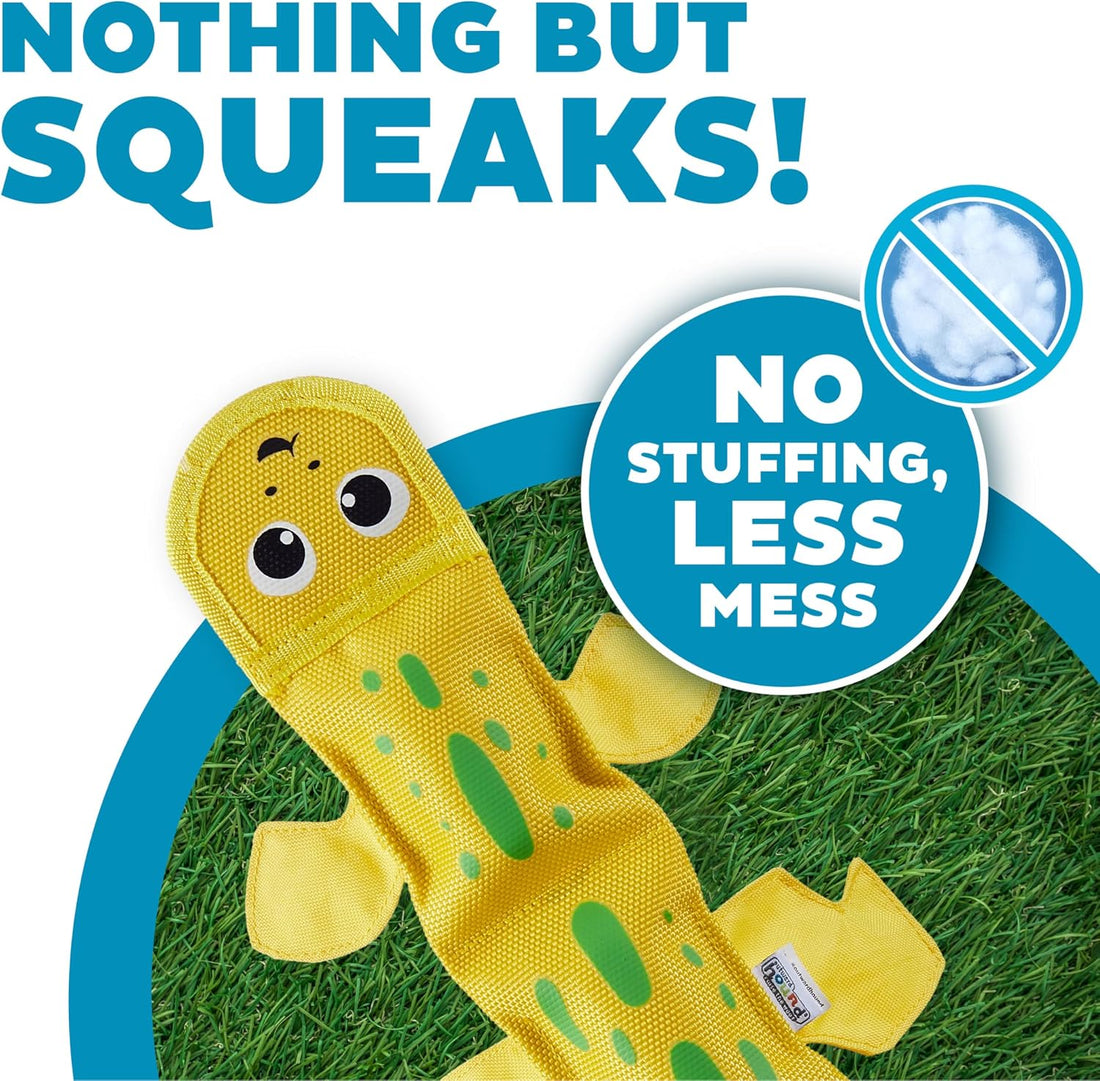 Outward Hound Fire Biterz Lizard Tough Chew Dog Toy, Plush & Squeaky