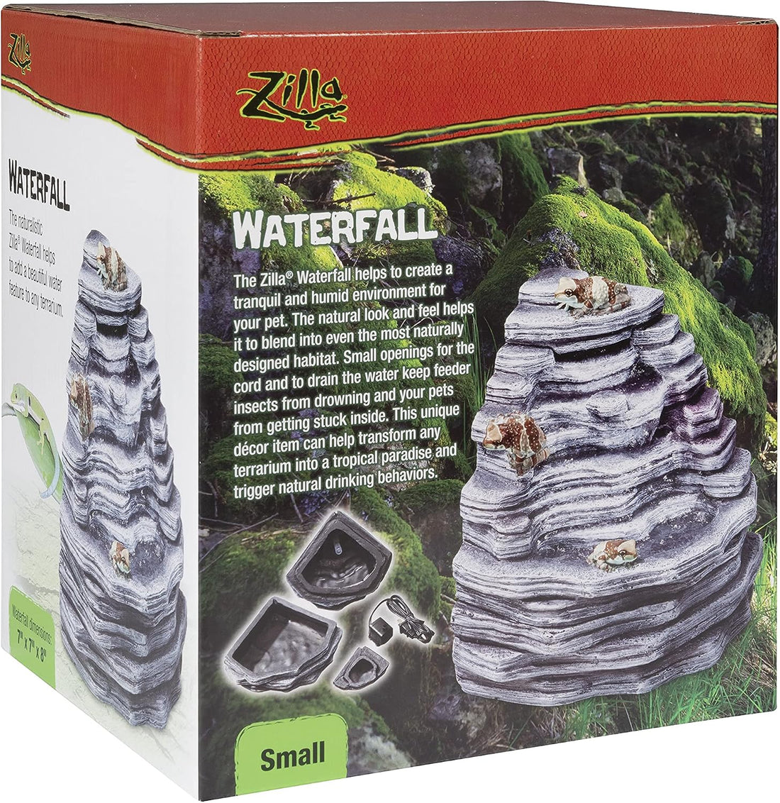 Zilla Pet Reptile Terrarium Waterfall Décor, Small