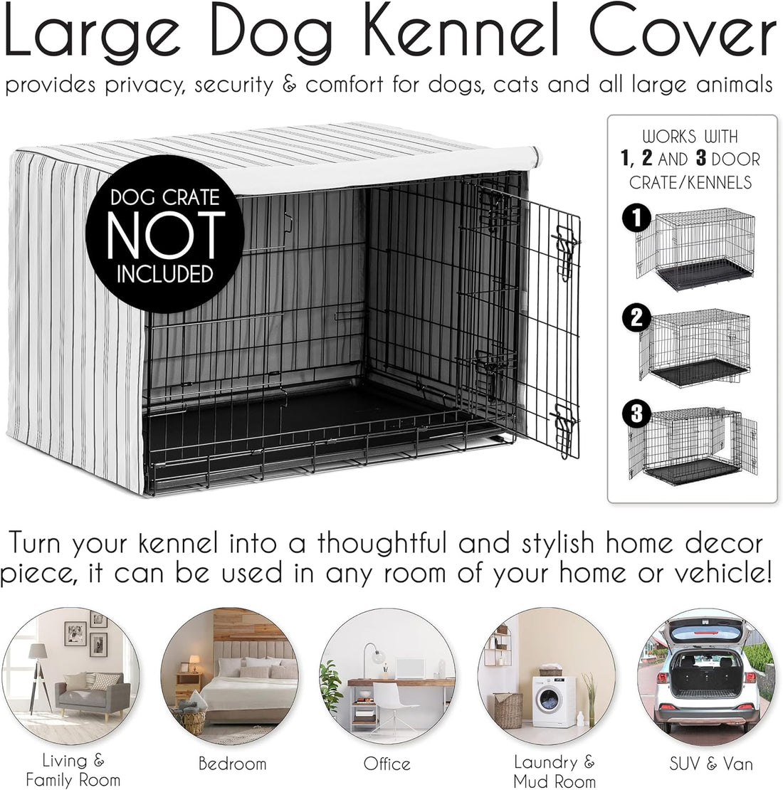 Sweet Jojo Designs 42in. Medium/Large Dog Crate Cover Pet Cage