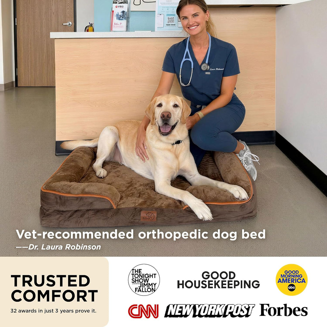 Bedsure Orthopedic Dog Beds Large Sized Dog