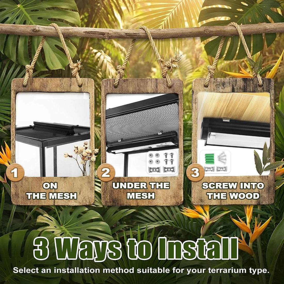 T5 HO UVB Reptile Light Kit, 12.4" Fixture with 8W 5.0 UVB Tube