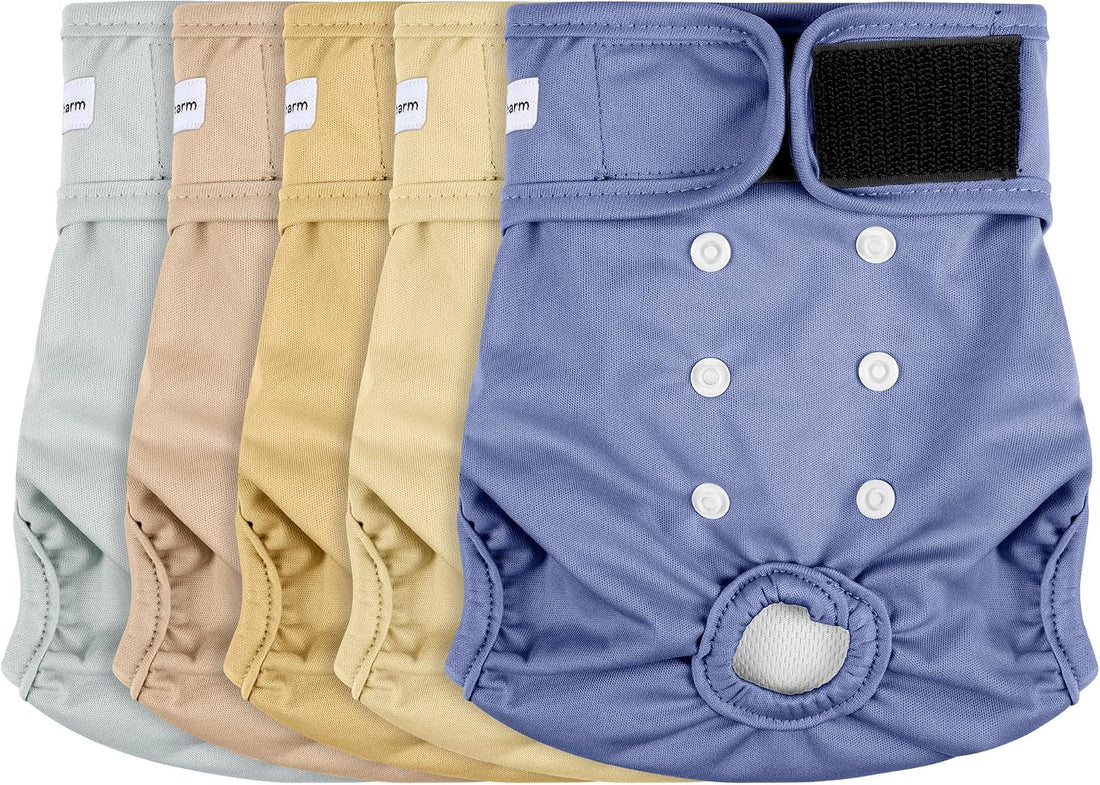 5 Pack Reusable Diapers for Doggie