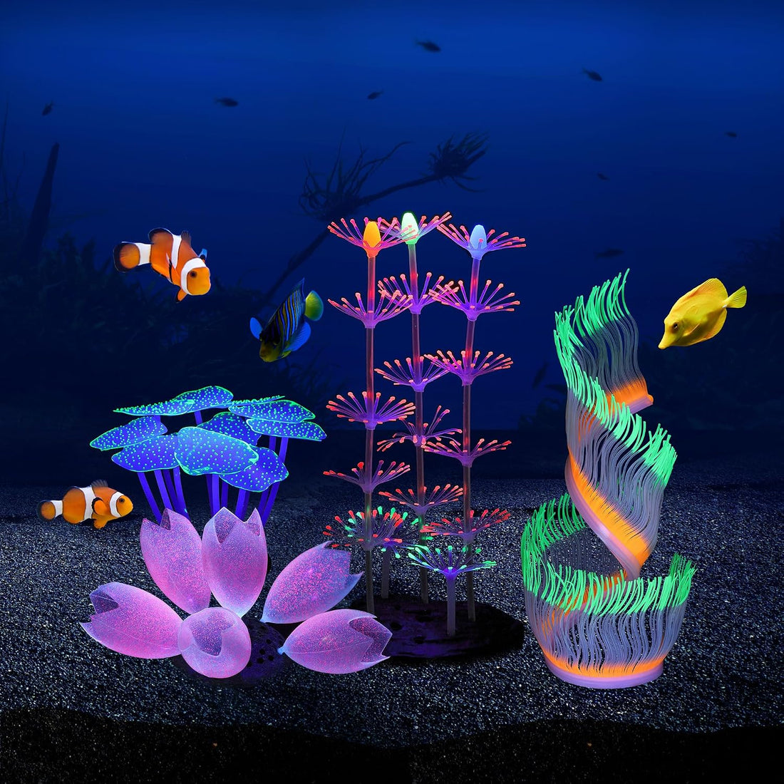 Glowing Fish Tank Decoration Aquarium Plants Accessories Kit #2