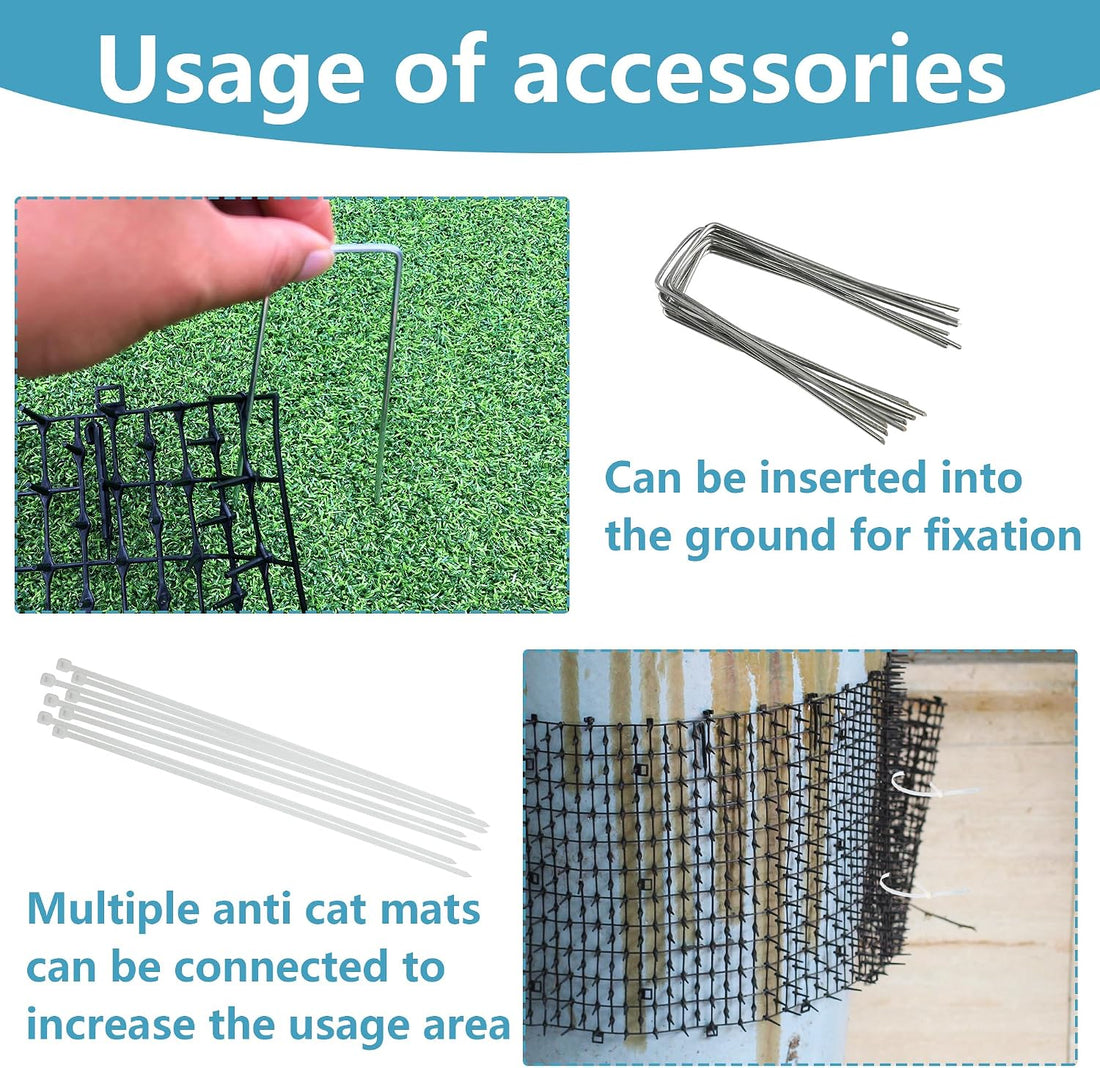 Cat Scat Mat with Spikes for Outdoor and Garden