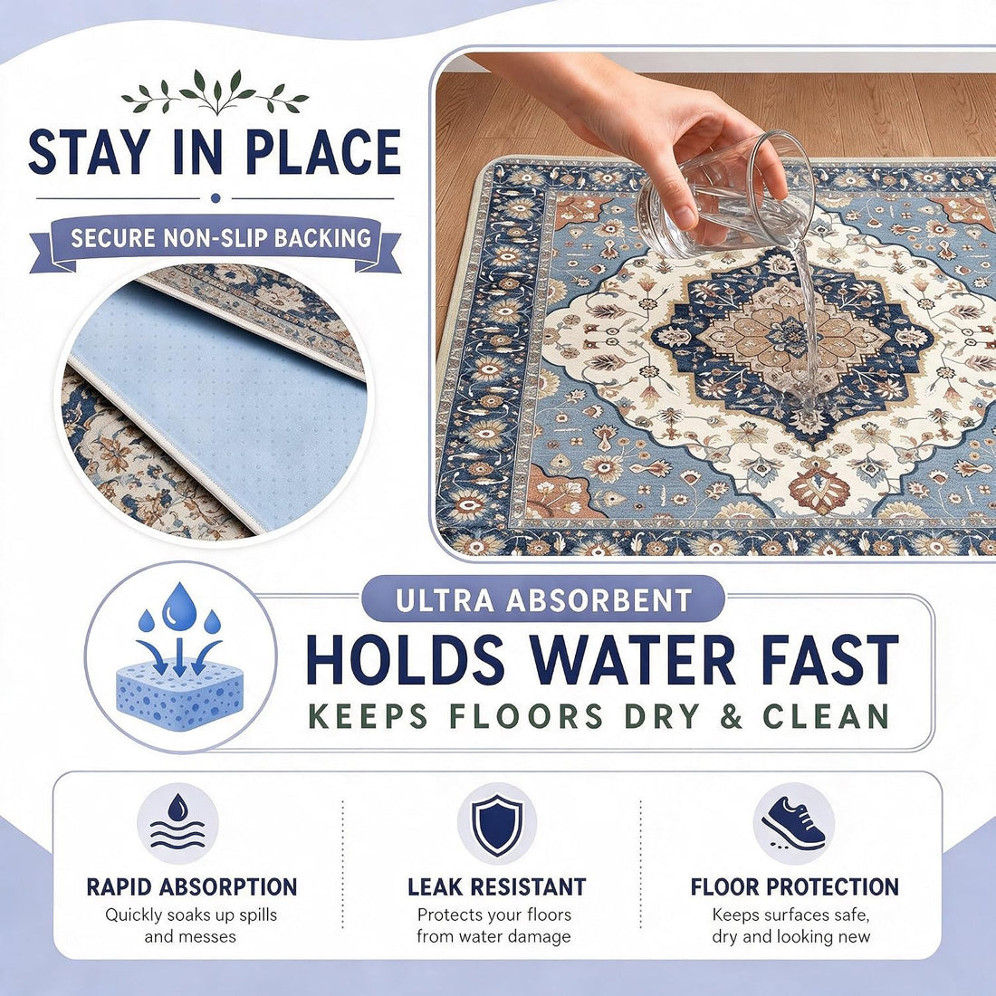 Washable Pee Pads for Dogs, 18x24 in, 2 Pack
