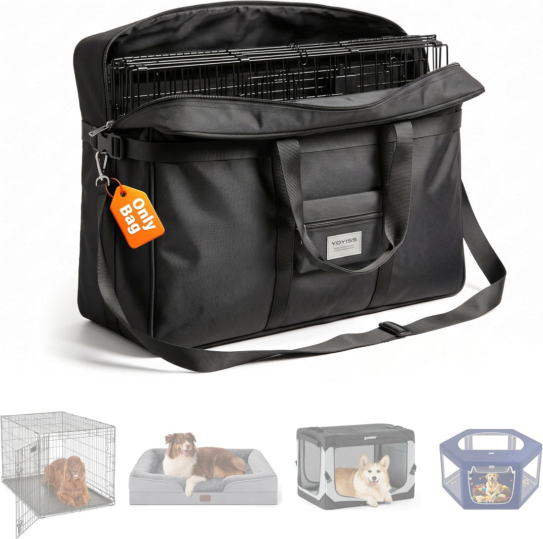600D Oxford Dog Crate Travel Bag for 36in Medium Foldable Dog Crate