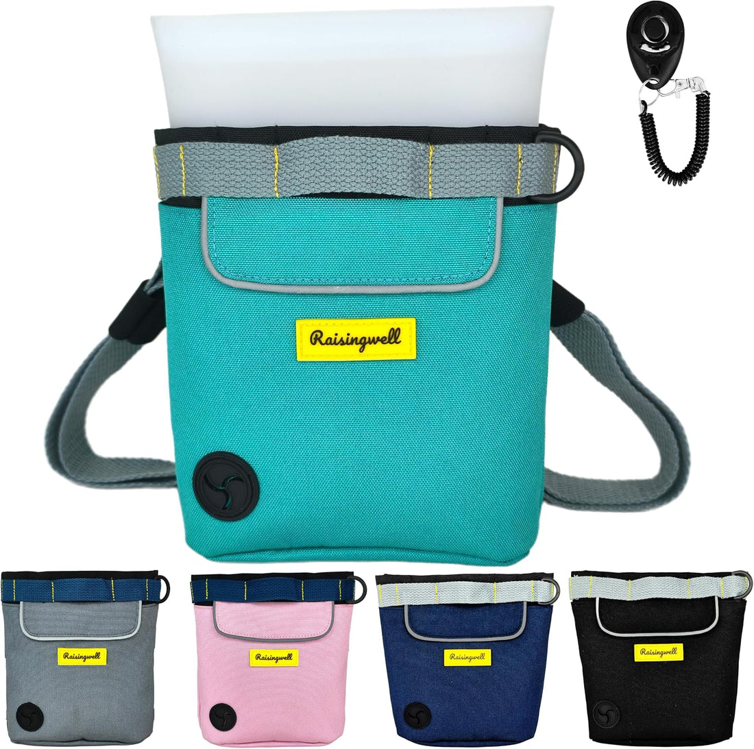 Raisingwell Dog Treat Pouch for Pet Walking and Training with Clicker