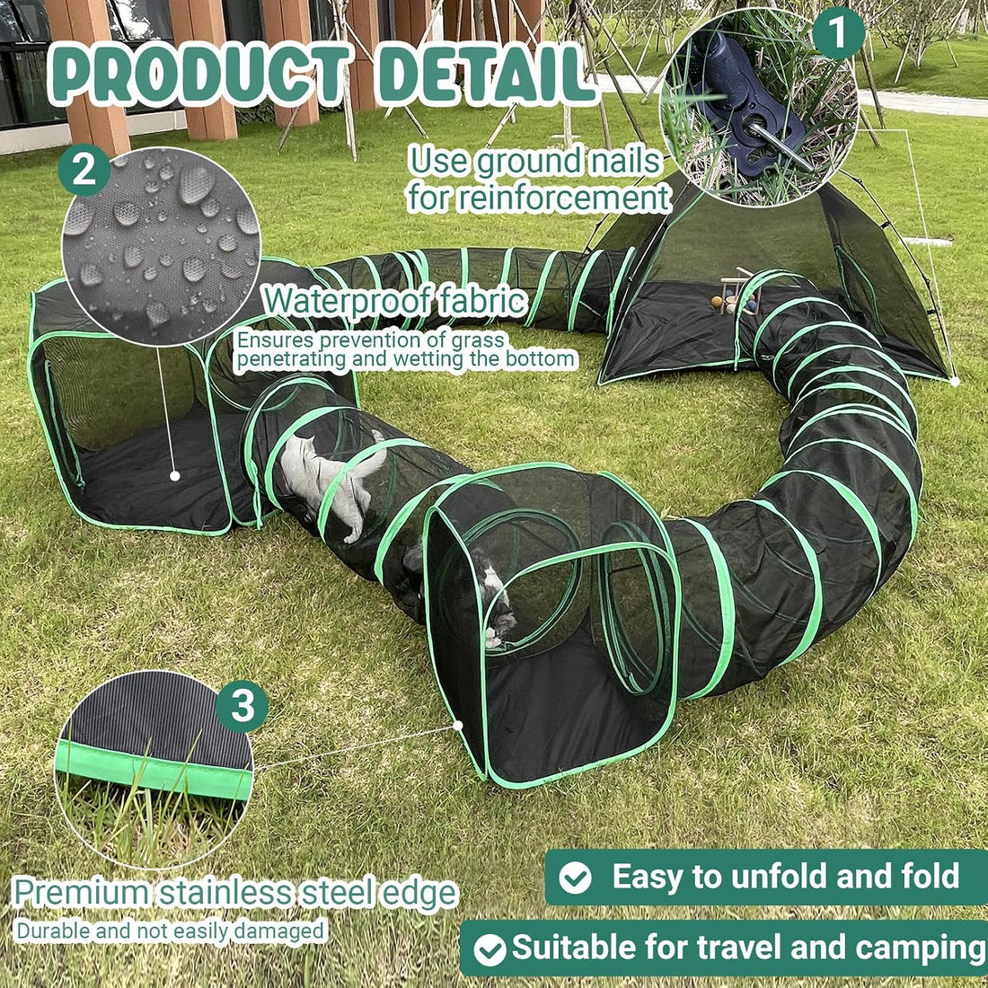 Pawtenda 6-in-1 Cat Tents for Outside