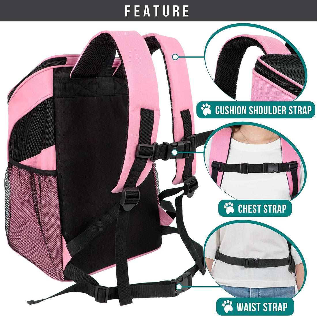 PetAmi Cat Backpack Carrier, Airline Approved Pet Carrier Backpack