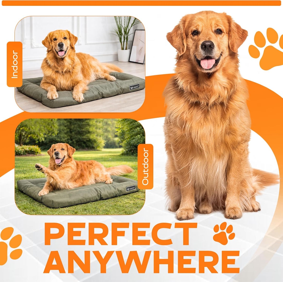 Dog Crate Mat – Chew Resistant Dog Bed for Crate