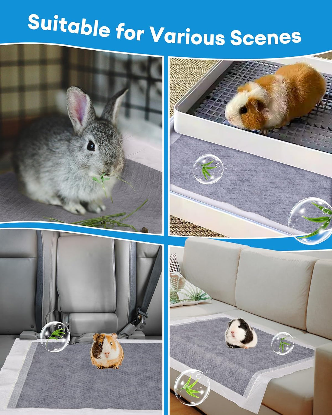 BUCATSTATE Disposable Guinea Pig Cage Liners 30 Count