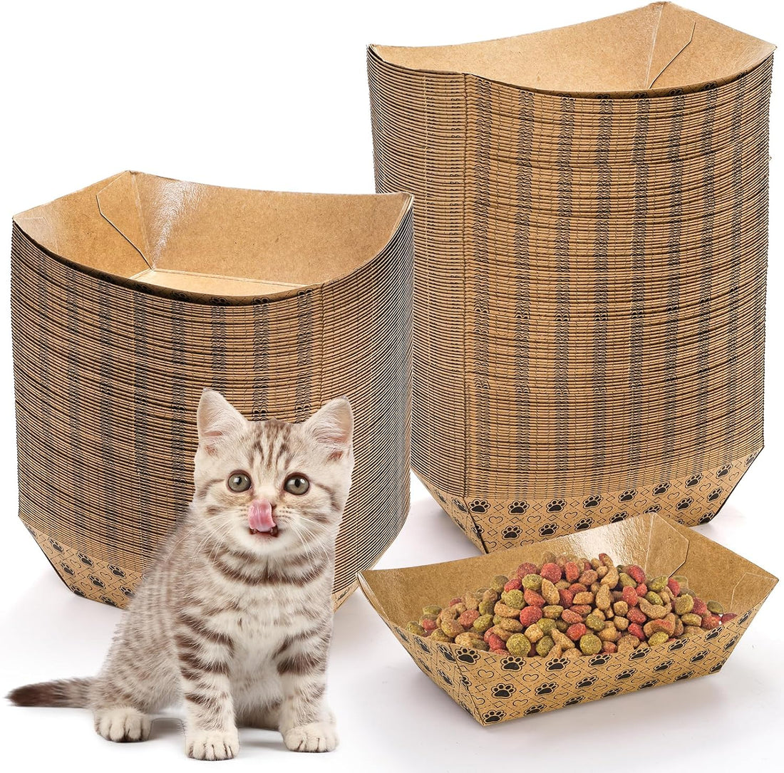 SOUJOY 100 Pack Disposable Pets Feeding Bowls