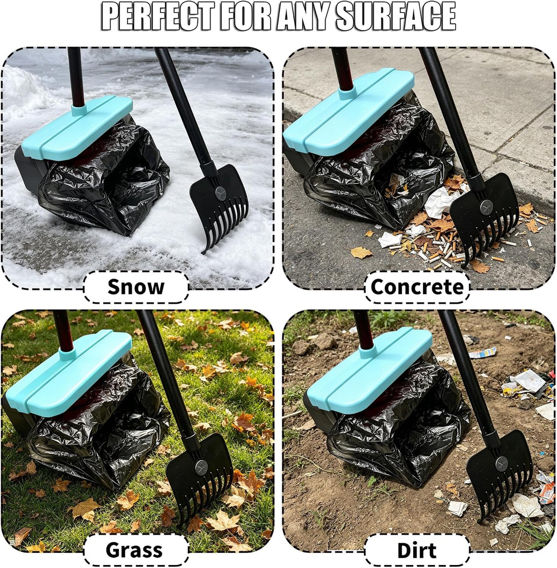 Pooper Scooper, 46" Long Handle Heavy Duty Picker-Upper