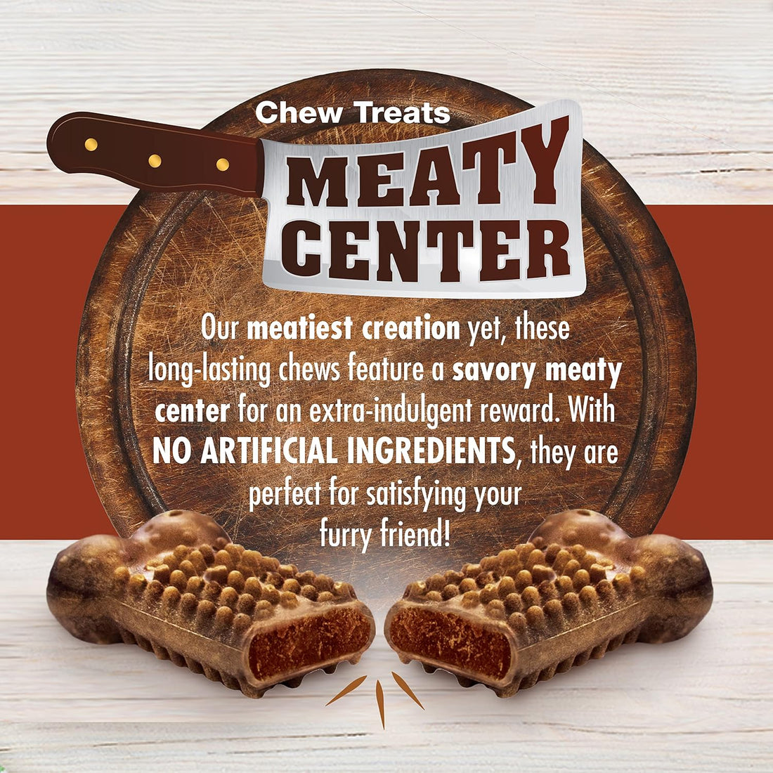 Nylabone Healthy Edibles Natural Dog Chews Long Lasting Meaty Center