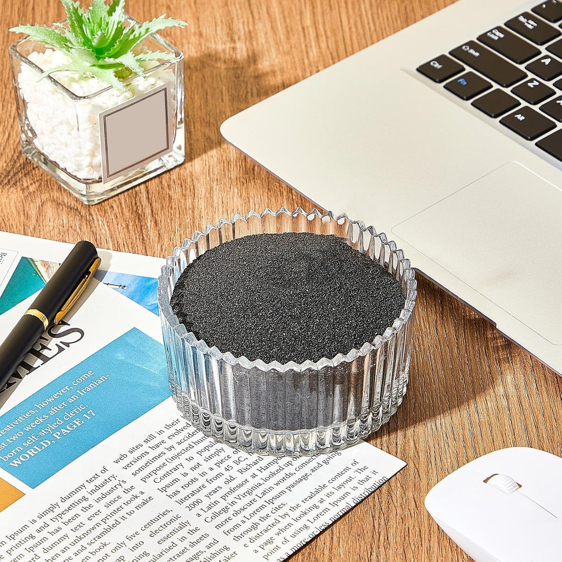 Sasylvia 5 Pack Black Silica Sand for Ashtray Place Sand Station