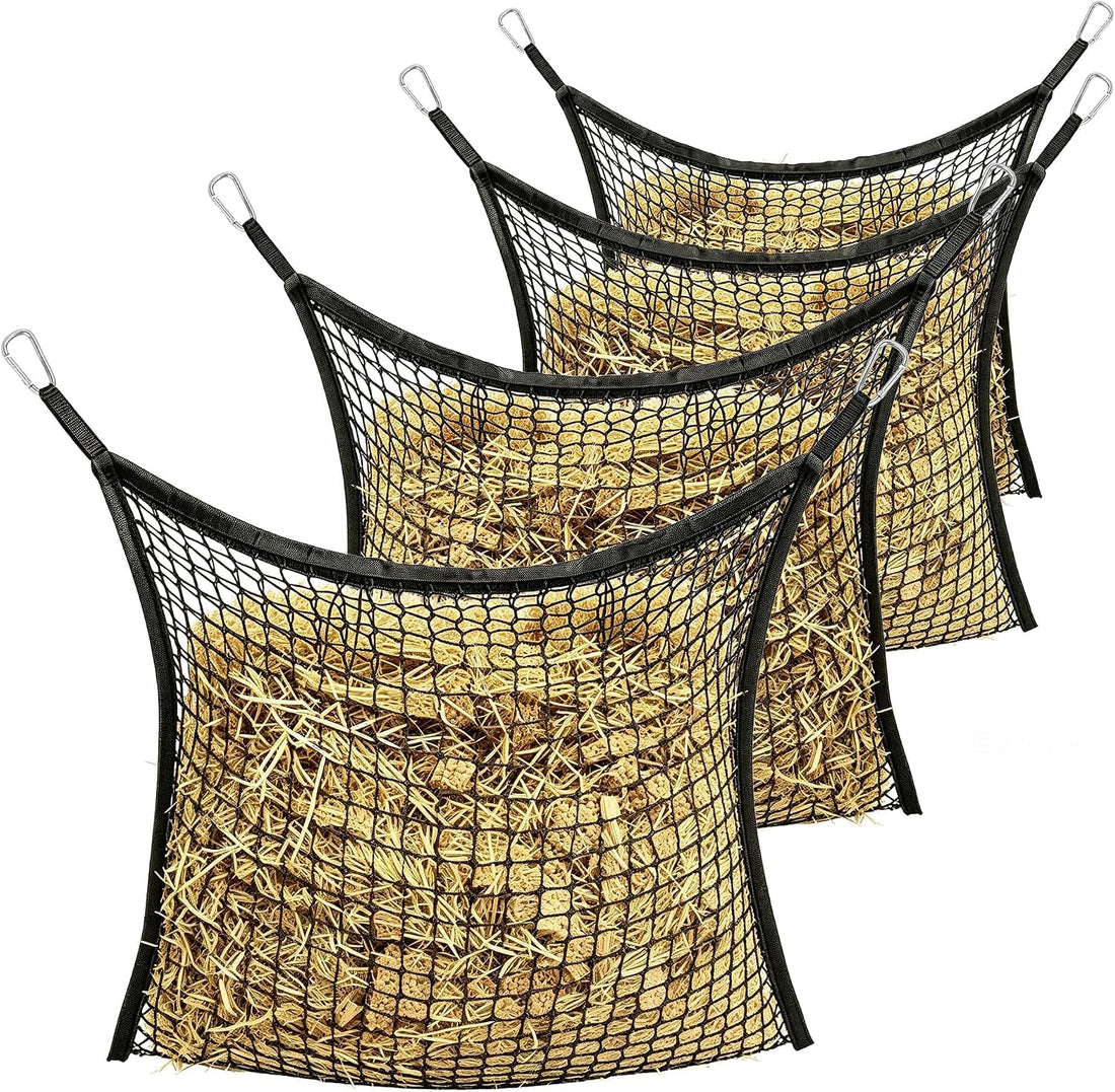 2pcs Slow Feed Hay Nets for Horses, Hay Bags for Horse 35×31 Inch