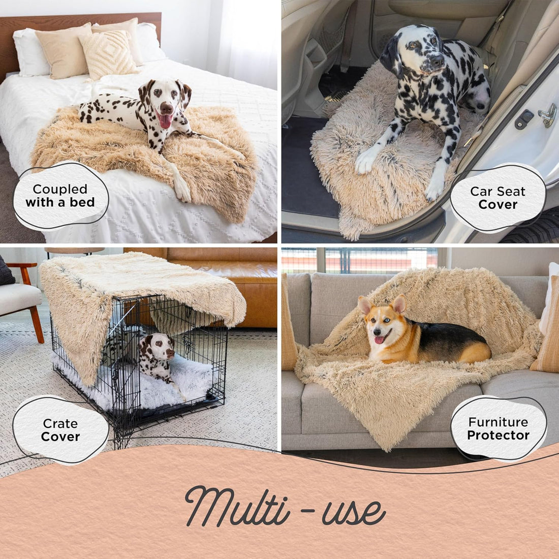 Best Friends by Sheri Calming Shag Dog Blanket