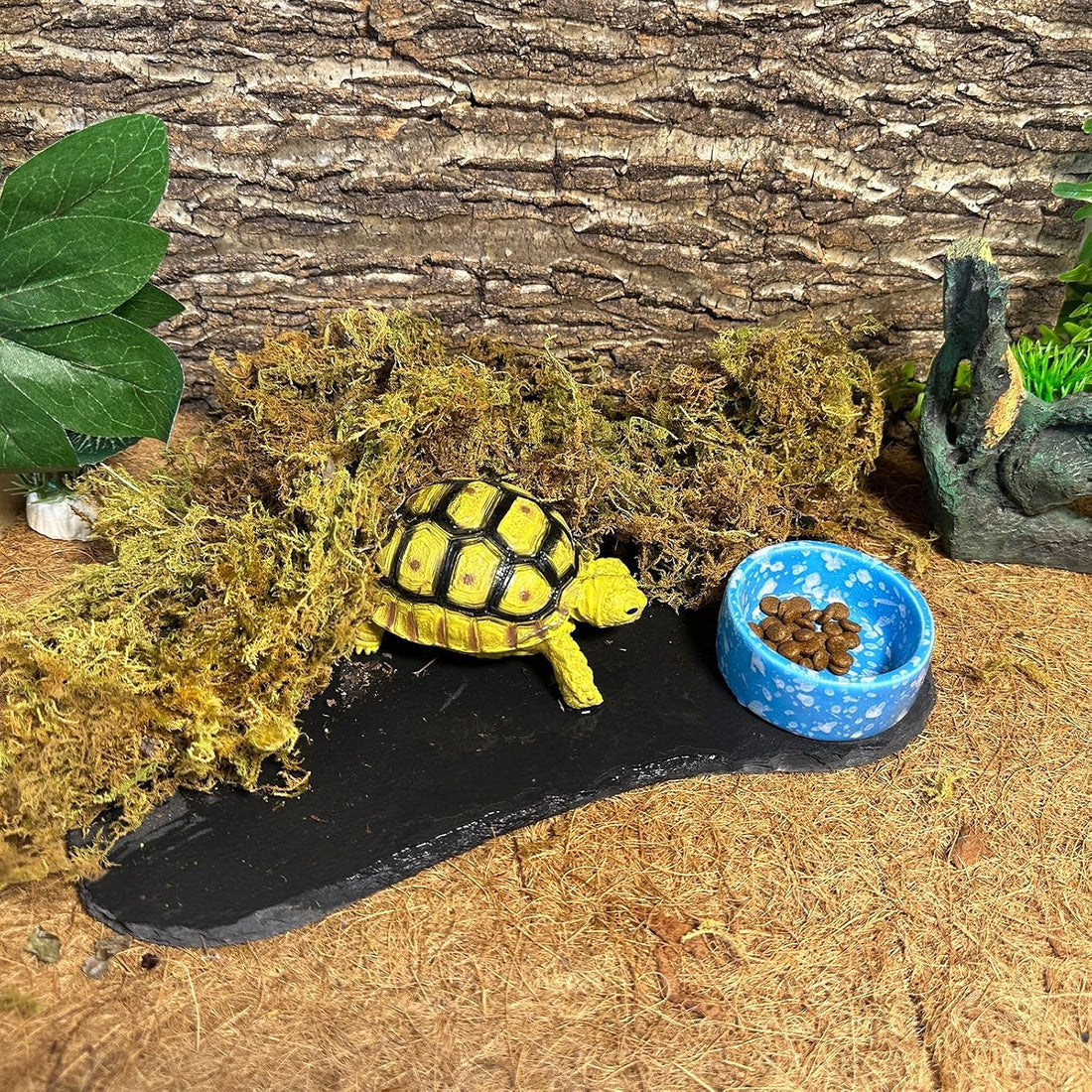Tfwadmx Reptile Basking Platform,11''x5.5'' Tortoise Rock Plate
