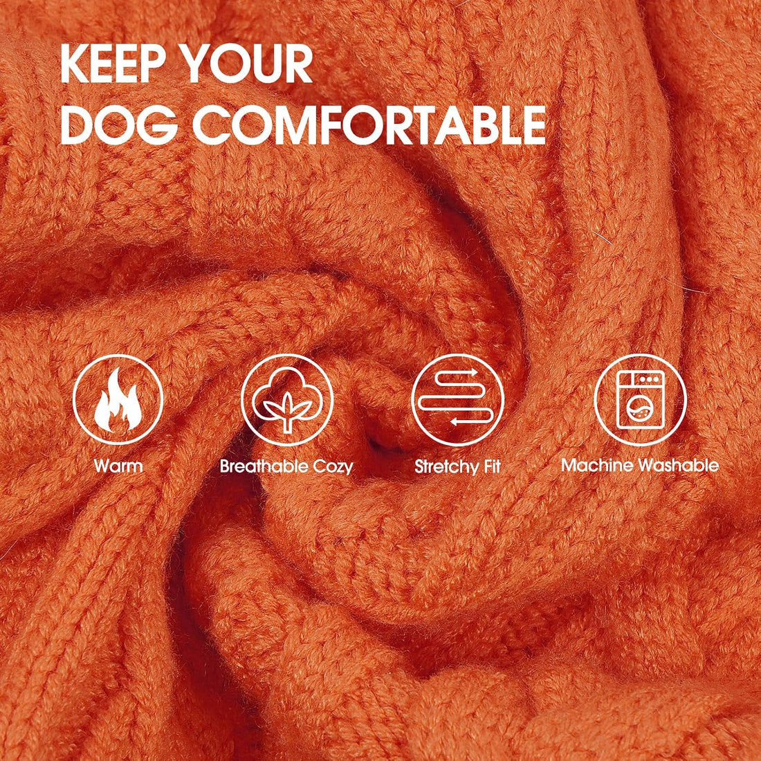 IECOii Dog Sweater Dress for Female Dogs, Knit Girl Dog Sweater Skirt
