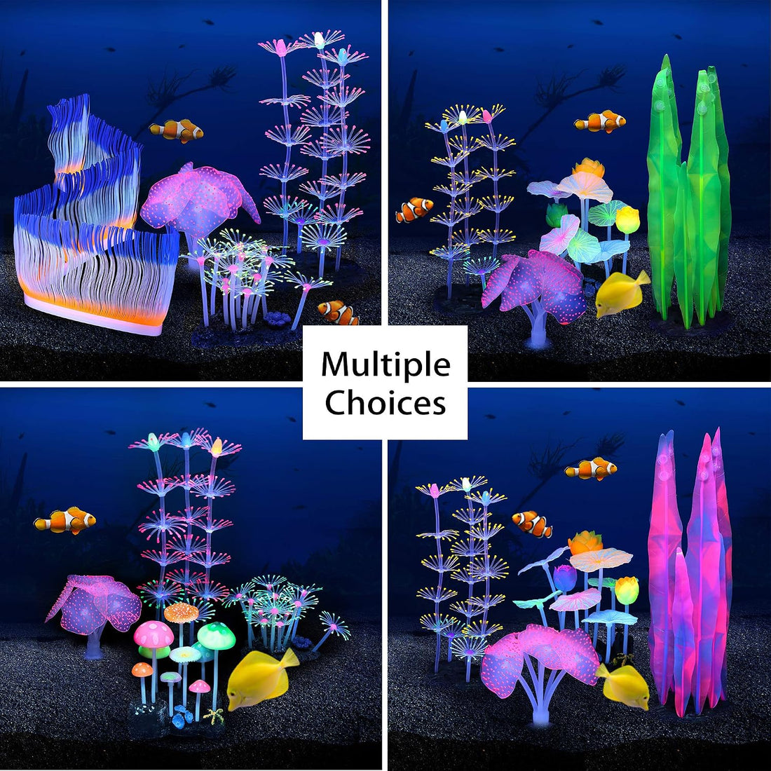 Glowing Fish Tank Decoration Aquarium Plants Accessories Kit #2