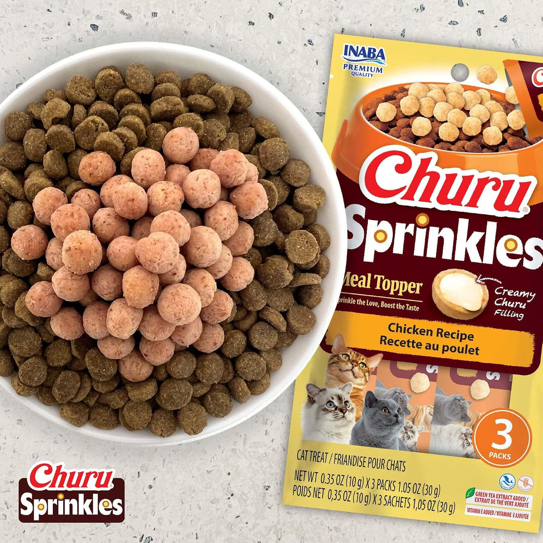 INABA Churu Sprinkles for Cat, Soft & Chewy Churu Filled