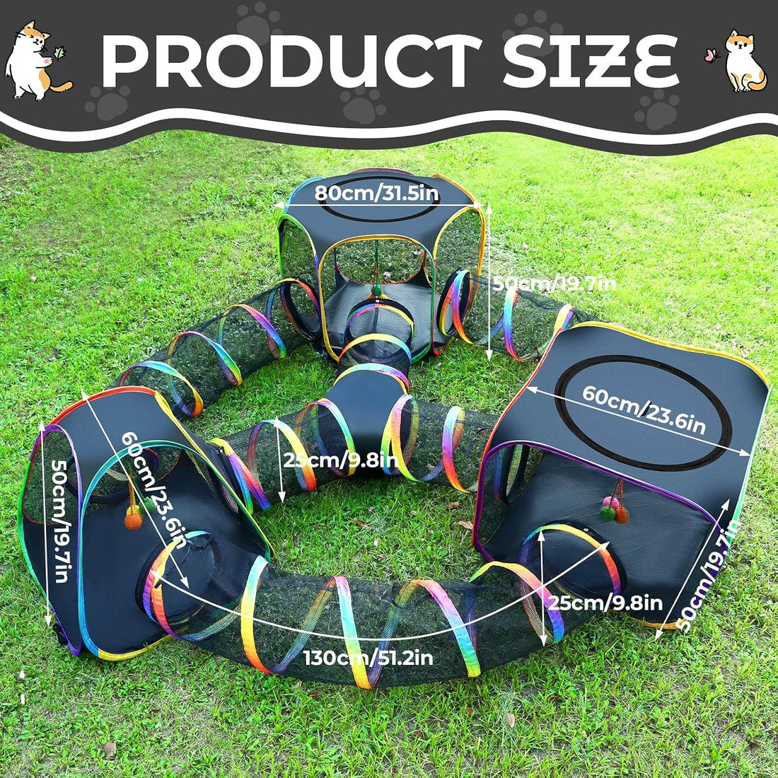 CypherX Outdoor Rainbow Cat Enclosure
