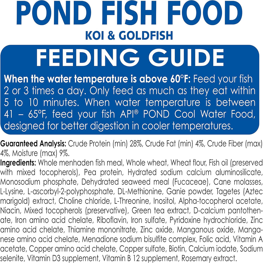 API POND FISH FOOD Pond Fish Food 2.68-Pound Bag
