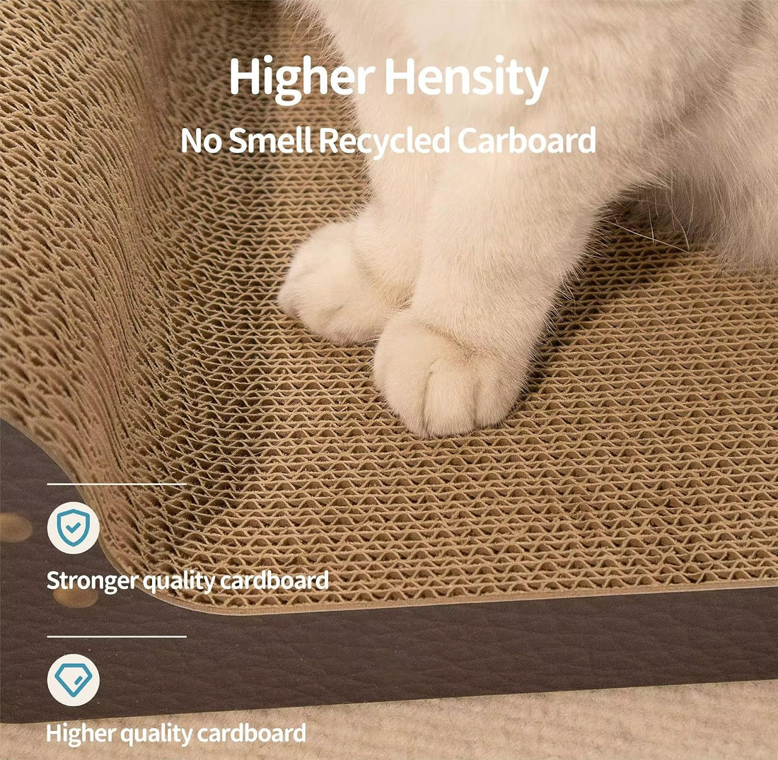 MeowHaus Modern Cat Scratcher Sofa, Cardboard Lounger