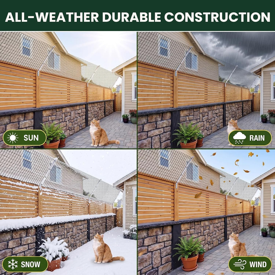 Cat Fence Topper Cat Anti Climb Fence Extender Fence Outdoor Barrier