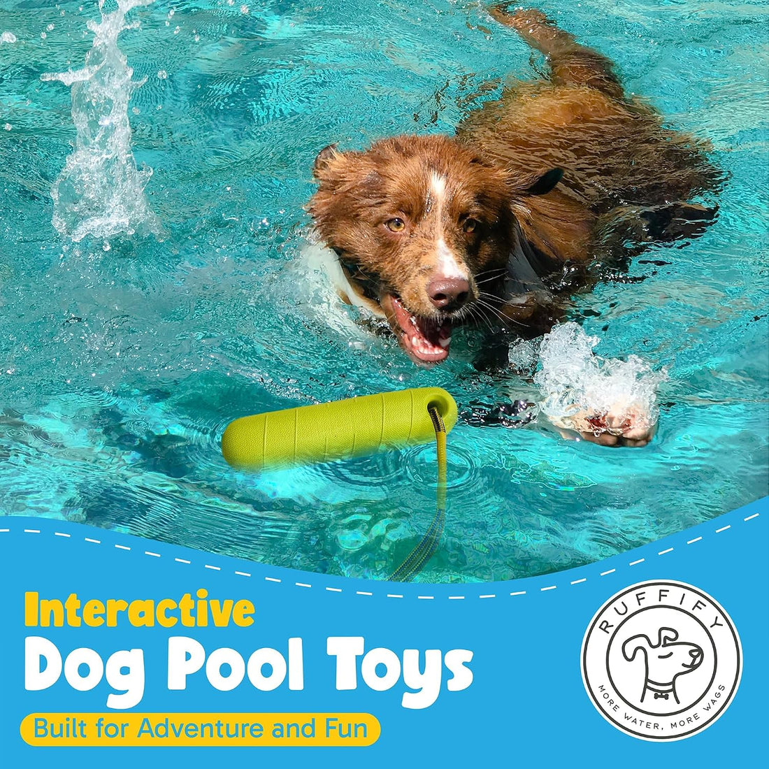 Floating Dog Water Toys - 2 Pack, Bumper Throw Stick for Fetch