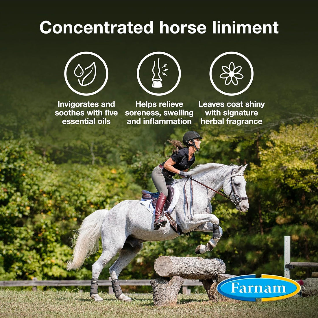 Farnam Vetrolin Horse Liniment to Relieve Inflammation, 32 oz