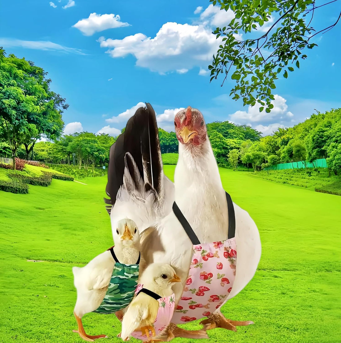 2 Pack Chicken Diapers for Hens, Roosters, Diapers for Ducks