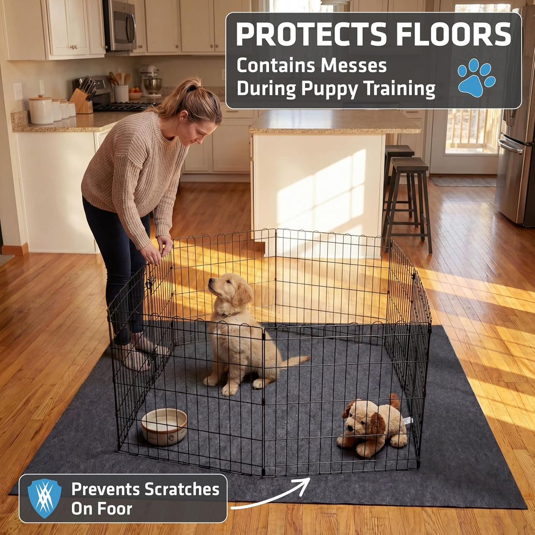 Drymate Jumbo Dog Playpen Mat, Super Absorbent, Waterproof