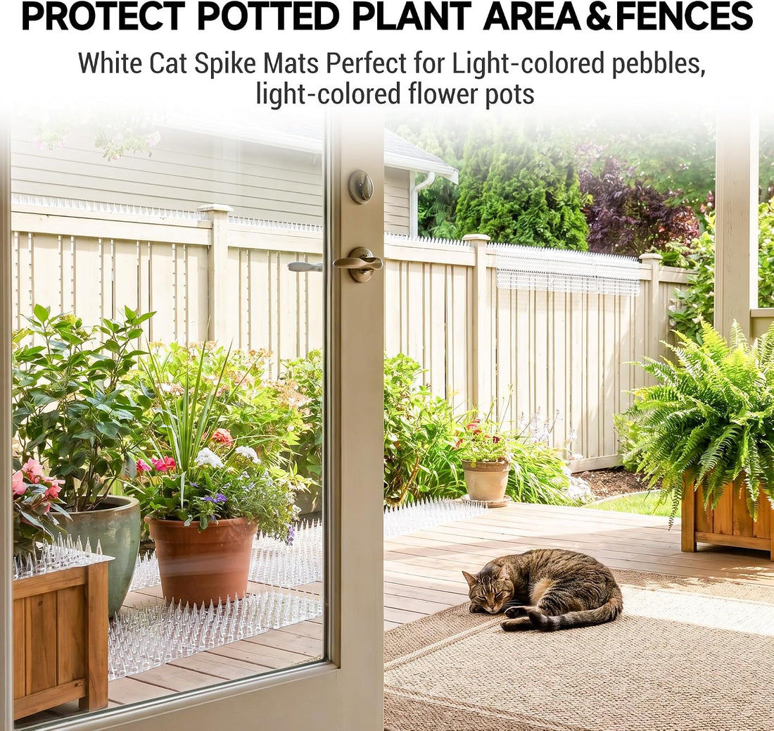 PatiencET Outdoor Cat Deterrent Mats 16 Pack 16 x 13 in with Metal