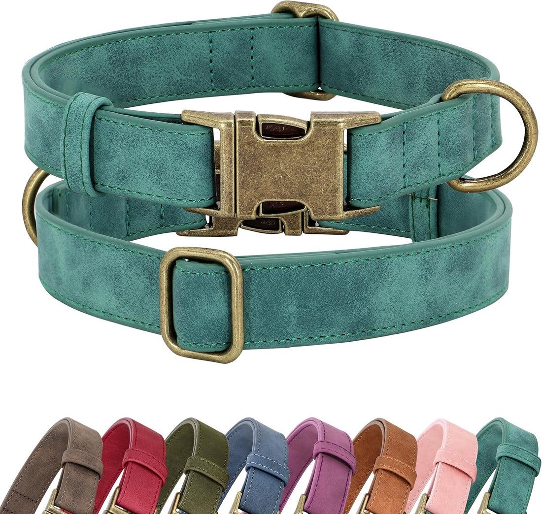Didog Soft PU Leather Dog Collar for Large Dogs