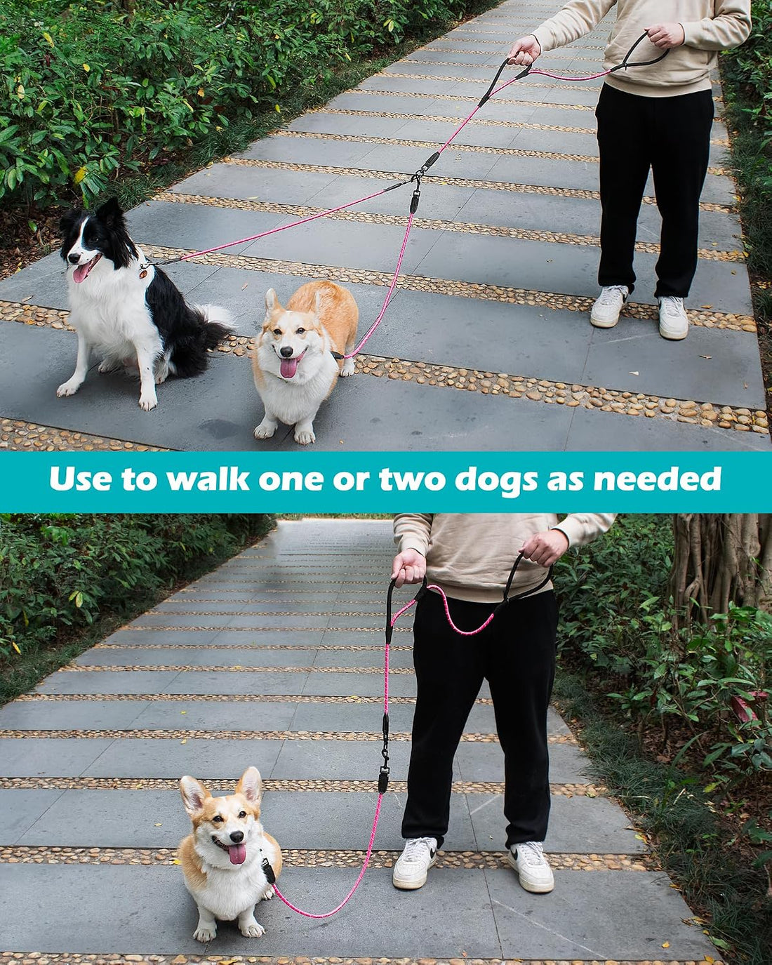 PetBonus Rope Double Dog Leash