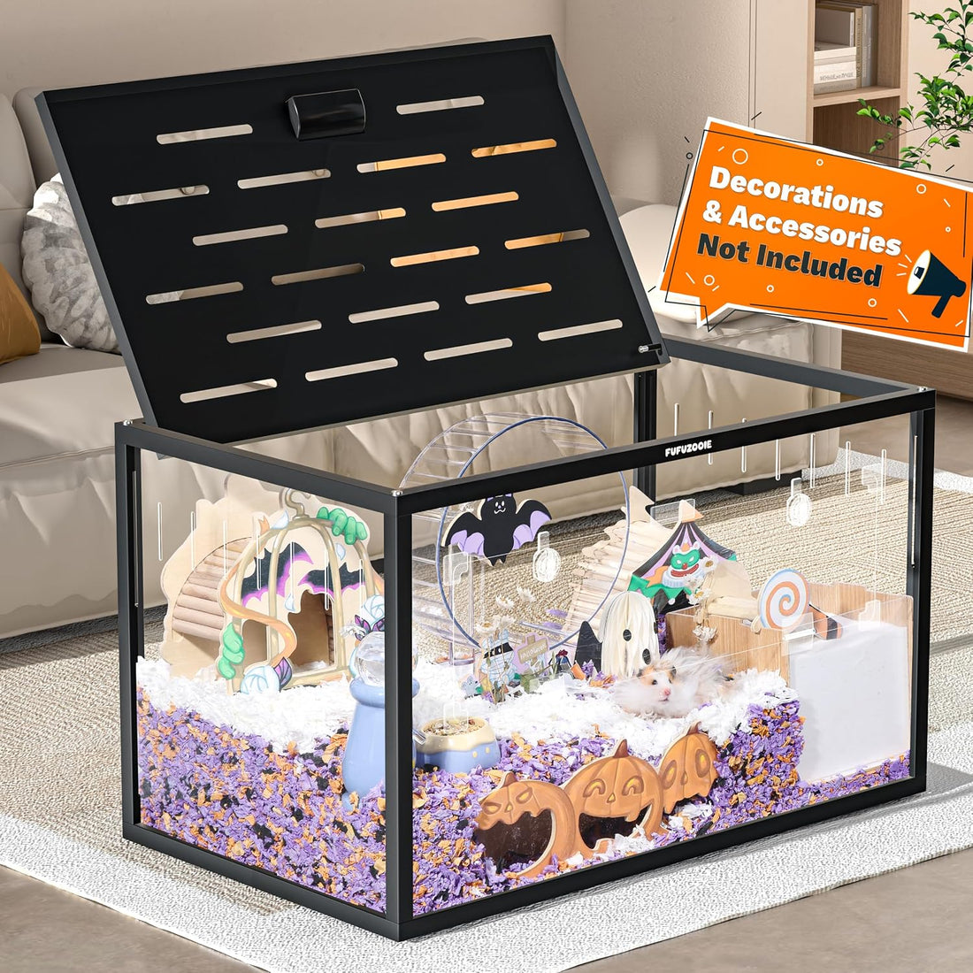 Large Metal Hamster Cage 30", Chewproof Hamster Enclosure