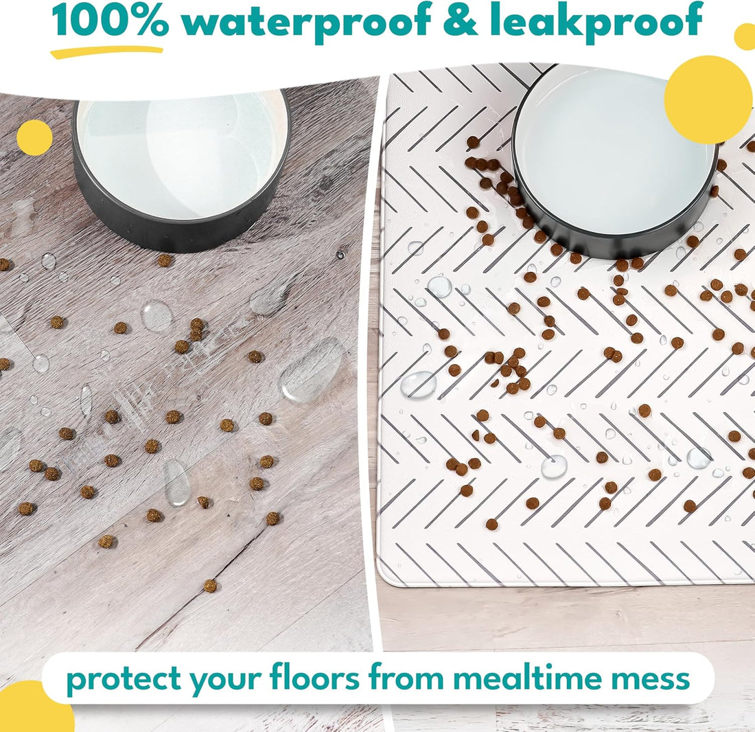 NALALAS Dog Mat for Food and Water, Cat Feeding Mat