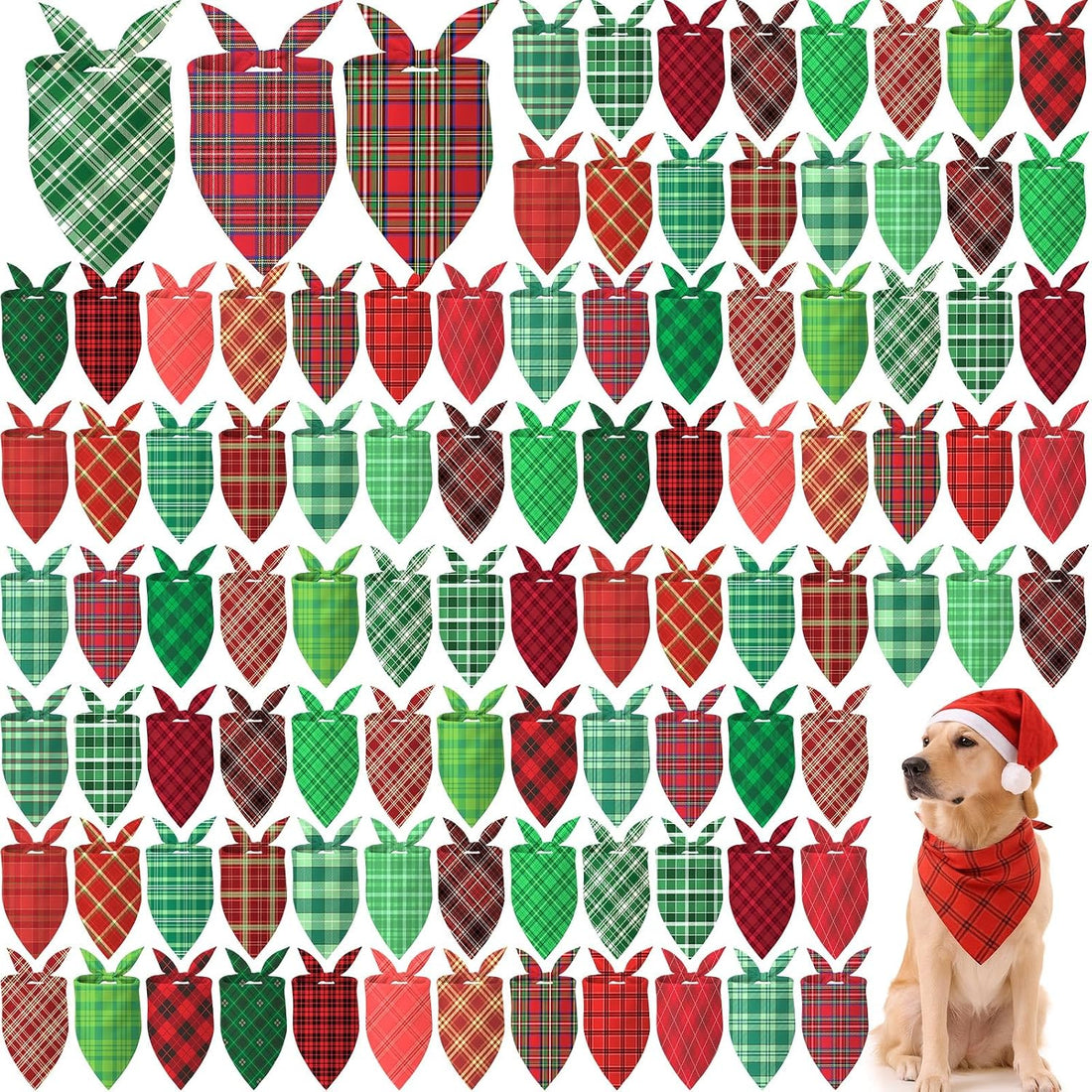 Abbylike 100 Pcs Halloween Dog Bandanas Bulk Cute Dog Paw Prints