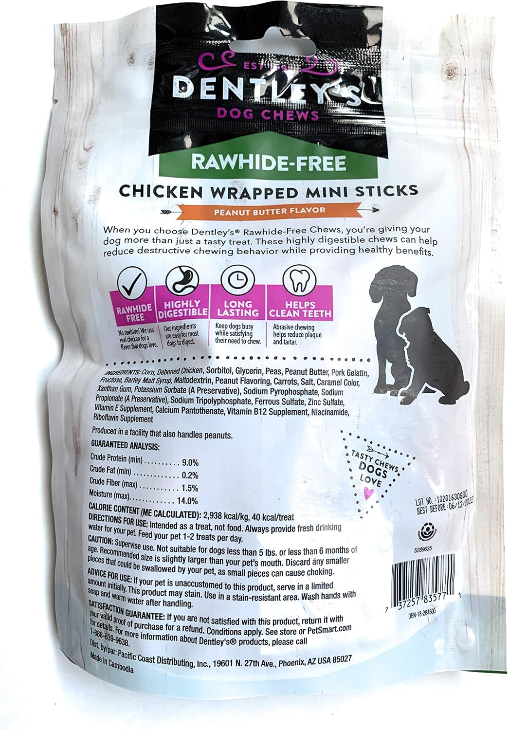 DENTLEY'S Rawhide Free Chicken Wrapped Mini Sticks