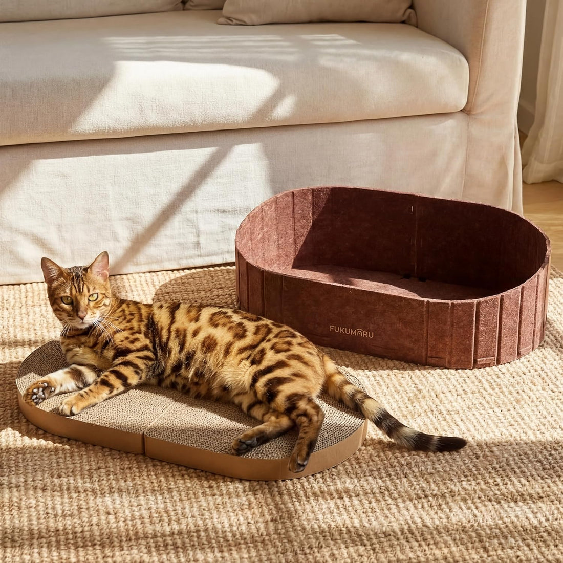 FUKUMARU 2 Packs Replacement Refills for 24 Inch Cat Scratcher Bed