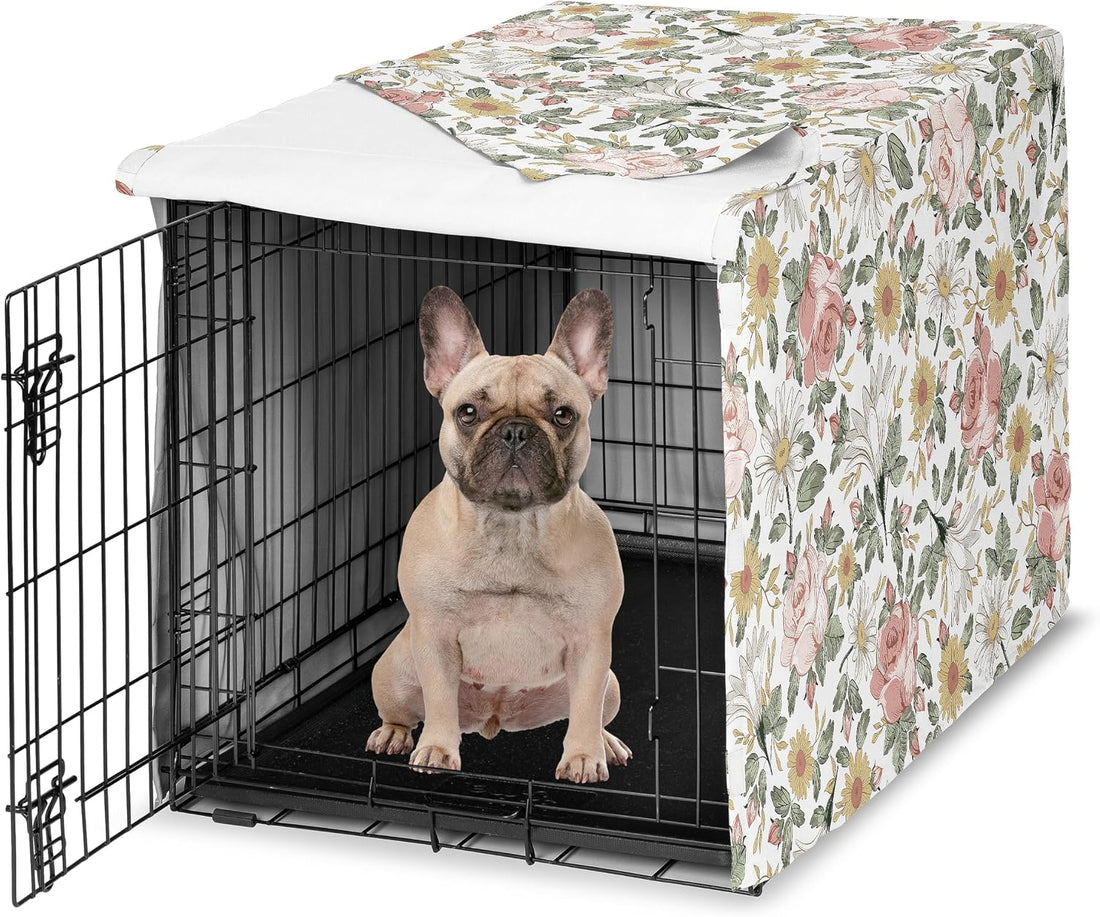 Sweet Jojo Designs 24in. Small Dog Crate Cover for Girls Pet Cage
