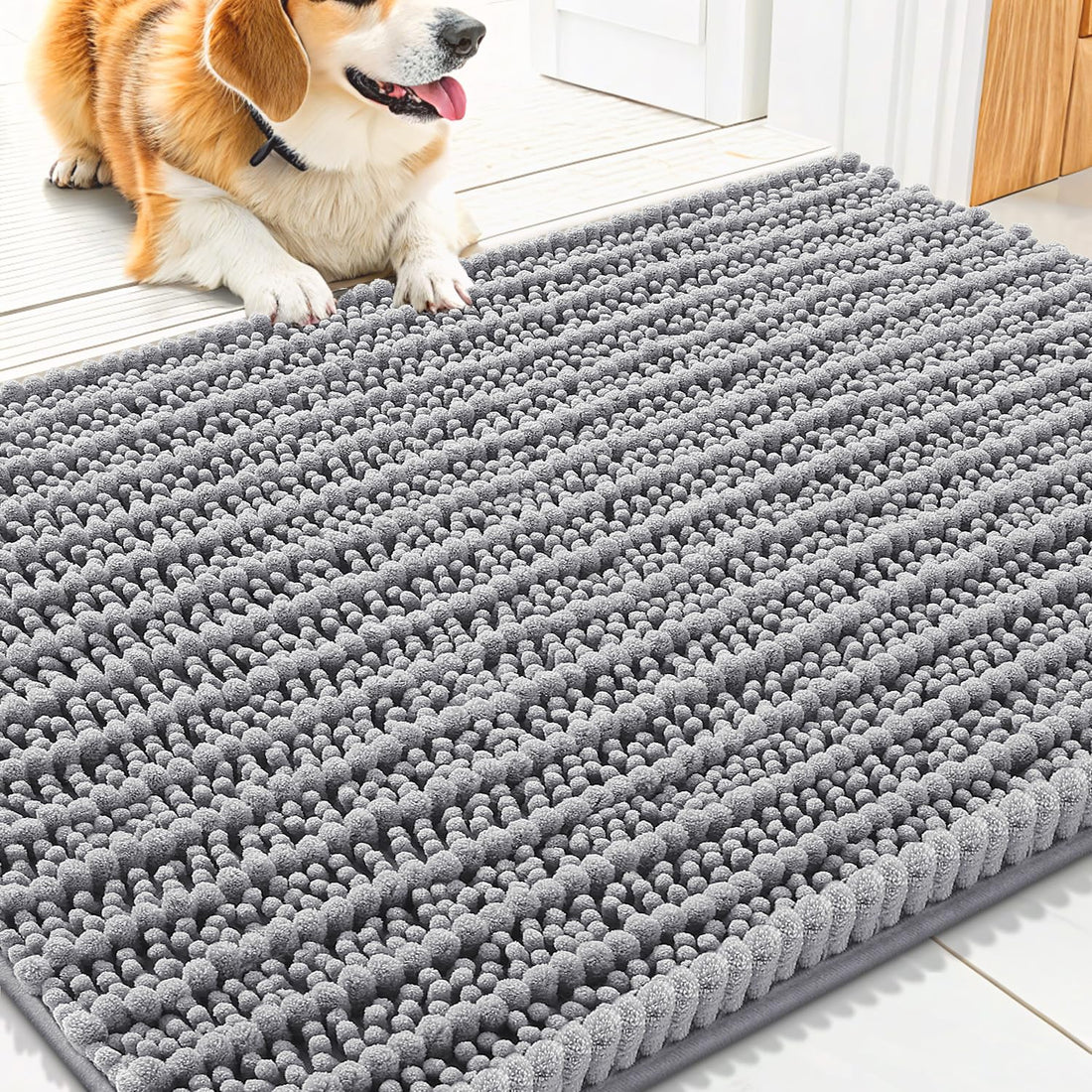 Smiry Dog Door Mat for Muddy Paws 30x20